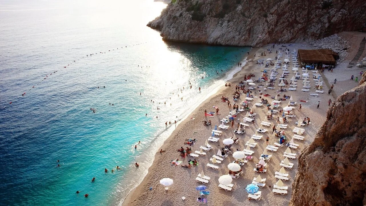 Natural Wonder Beach of Antalya - Kaputas Beach in Kas - Kaputaş Plajı - Kalkan Kaş Antalya